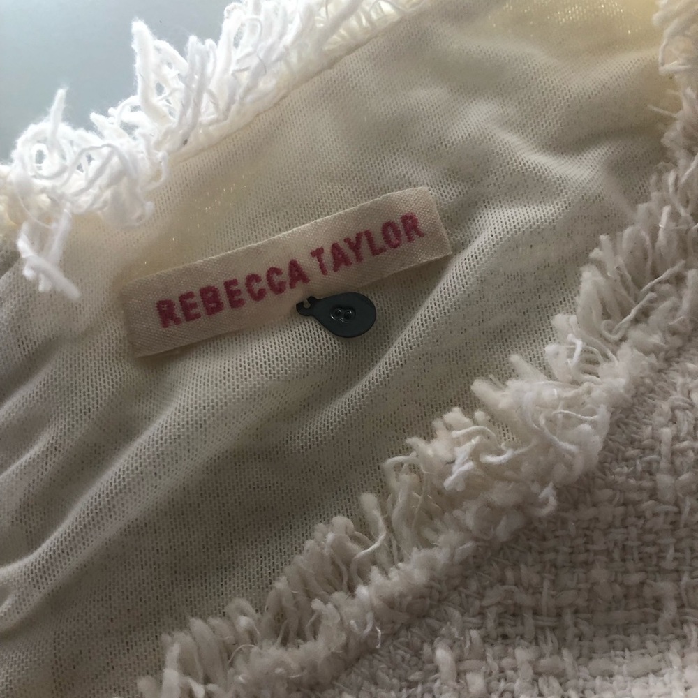 Rebecca Taylor Elegant Top With Real Lamb Leather - Picture 5 of 8